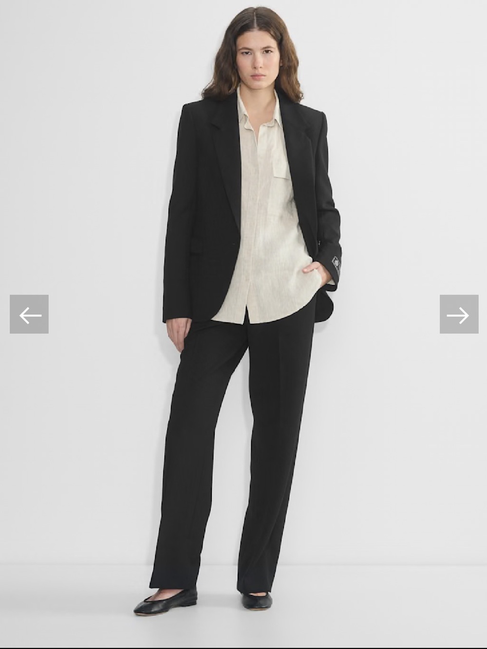NWT Aritzia Babaton Agency Pant — Coal Grey Straight Leg